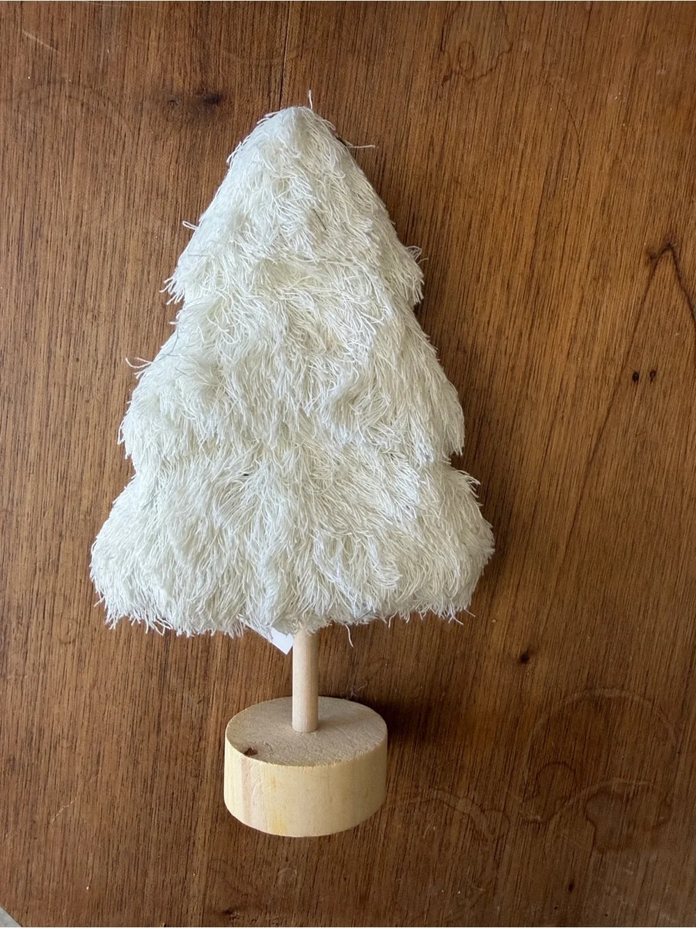 Target Cream and Green Textured Fringe tassel Holiday Trees